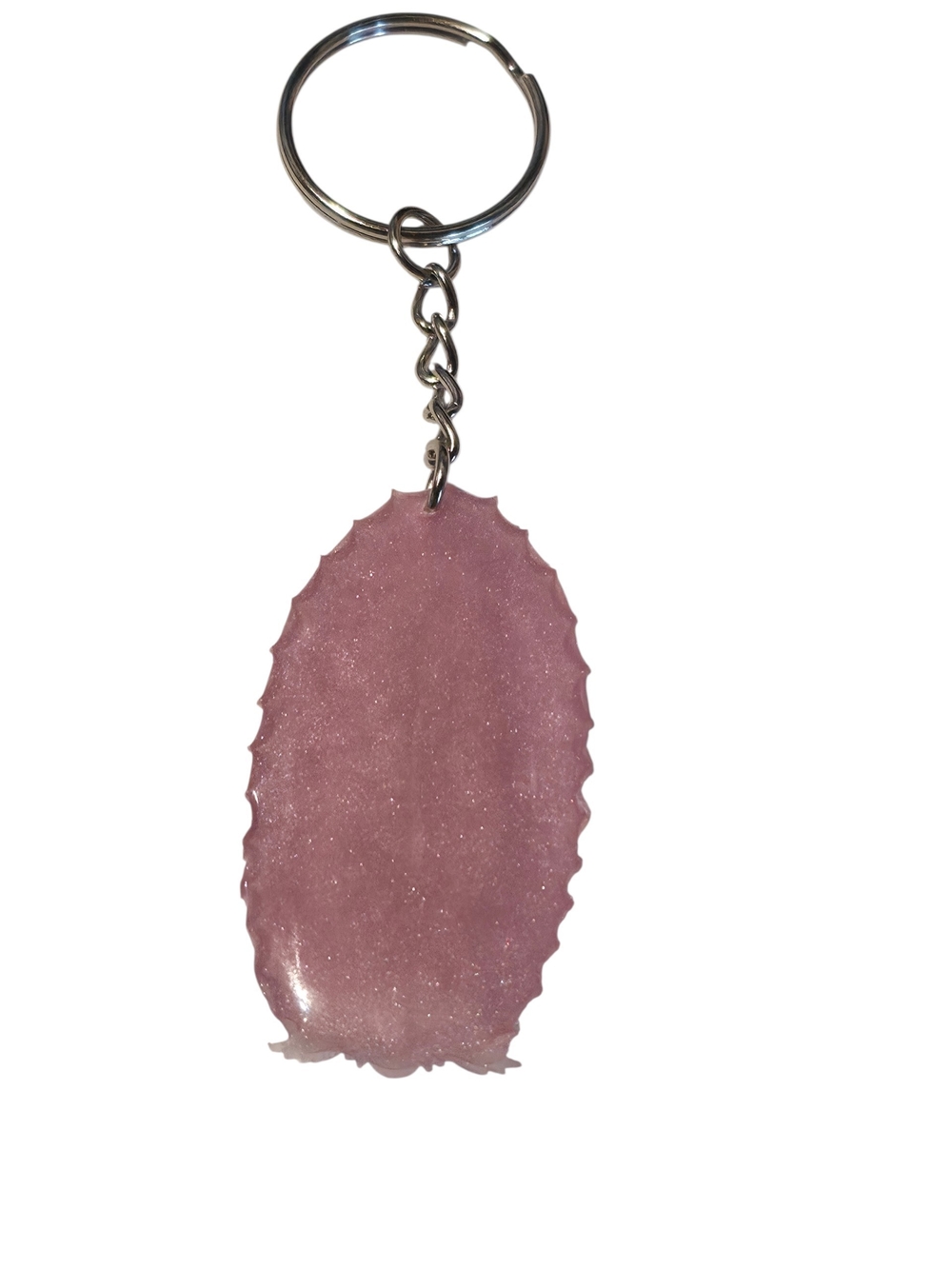 Virgin Mary Keychain Made With Resin In Pink/white. - Picture 2 of 4